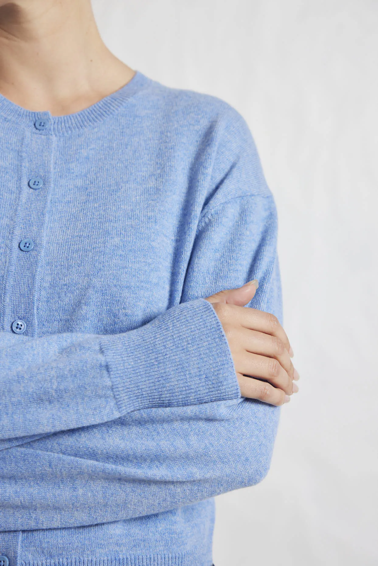 Sydney Cardi in Dusty Denim