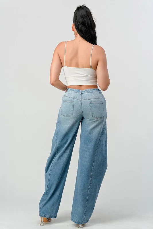 WIDE LEG DENIM JEANS