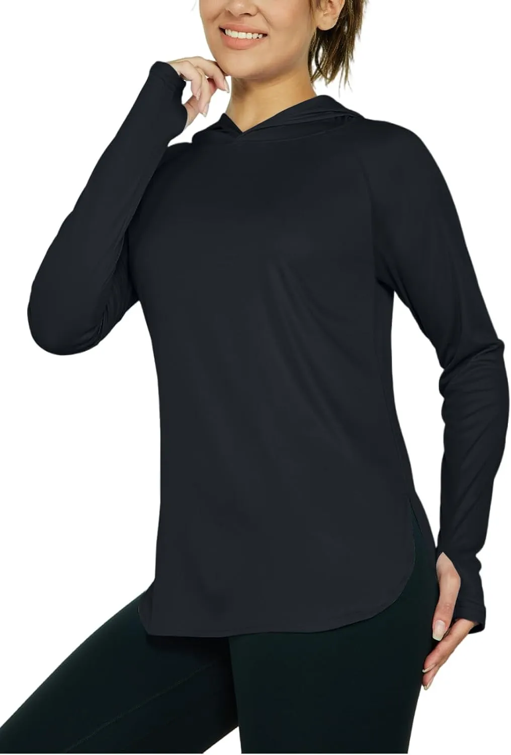 Women's Sun Protection Shirt UPF 50  Long Sleeve Hoodie UV SPF T-Shirts Rash Guard Hiking Quick Dry Lightweight