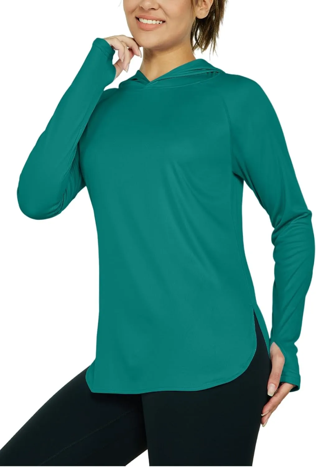 Women's Sun Protection Shirt UPF 50  Long Sleeve Hoodie UV SPF T-Shirts Rash Guard Hiking Quick Dry Lightweight