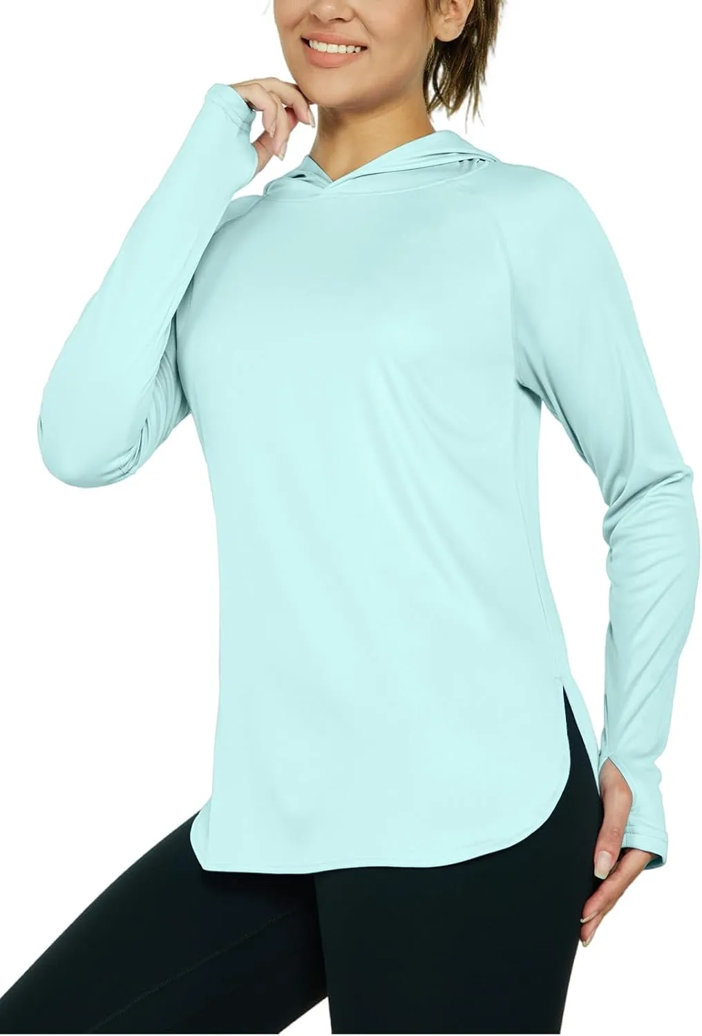 Women's Sun Protection Shirt UPF 50  Long Sleeve Hoodie UV SPF T-Shirts Rash Guard Hiking Quick Dry Lightweight